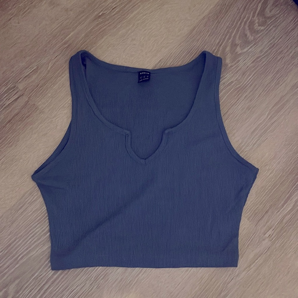 Blue crop top